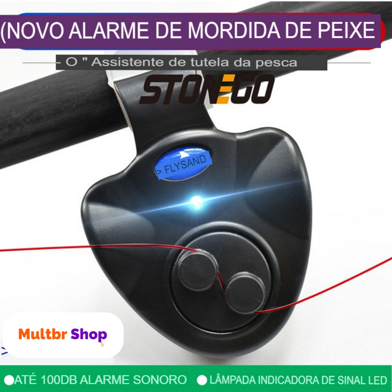 Alarme da mordida de peixe campainha eletrônica na vara de pesca com sirene alta